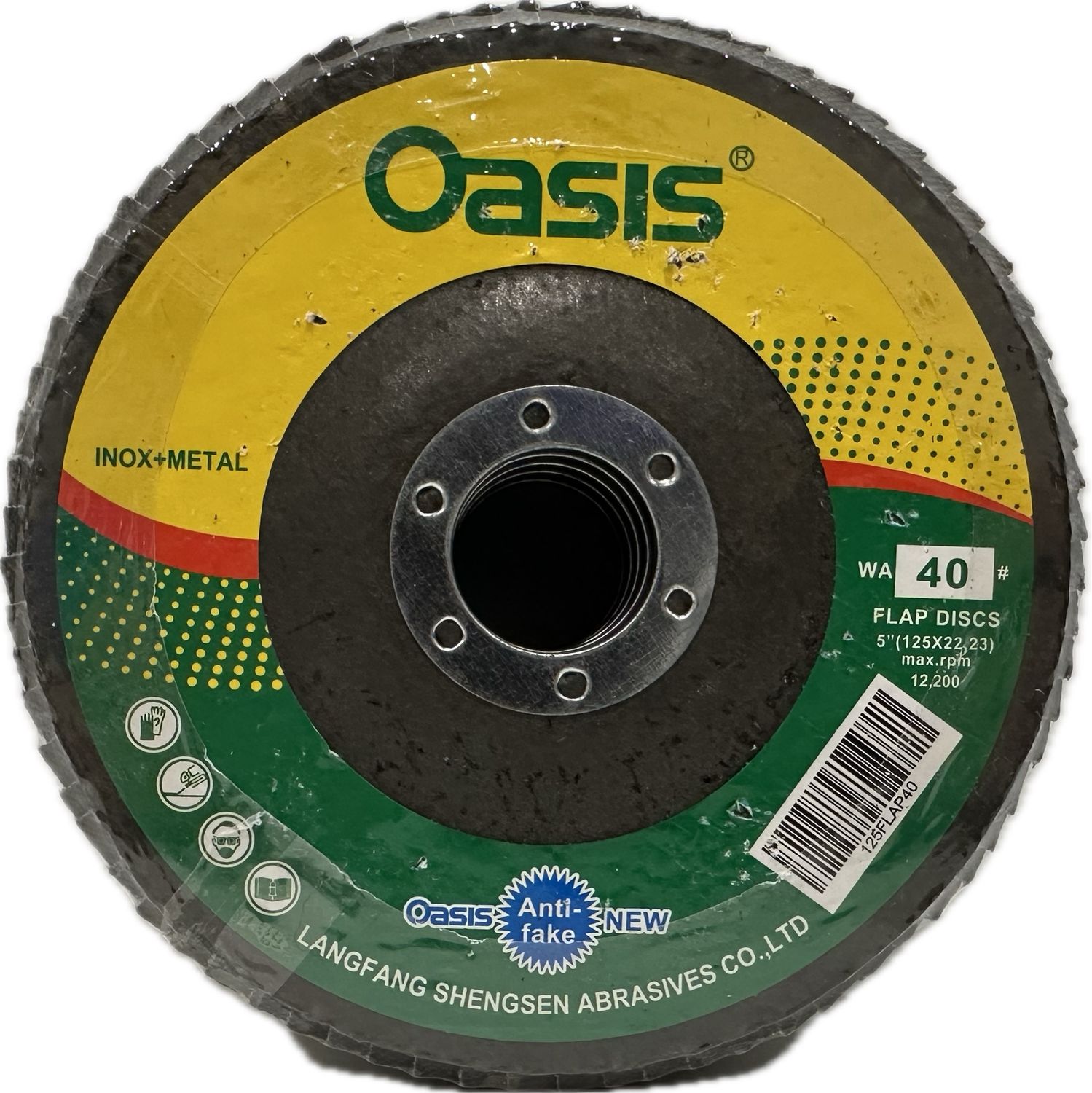 Oasis 5” Flap Disc 40 Grit 125x22.23mm