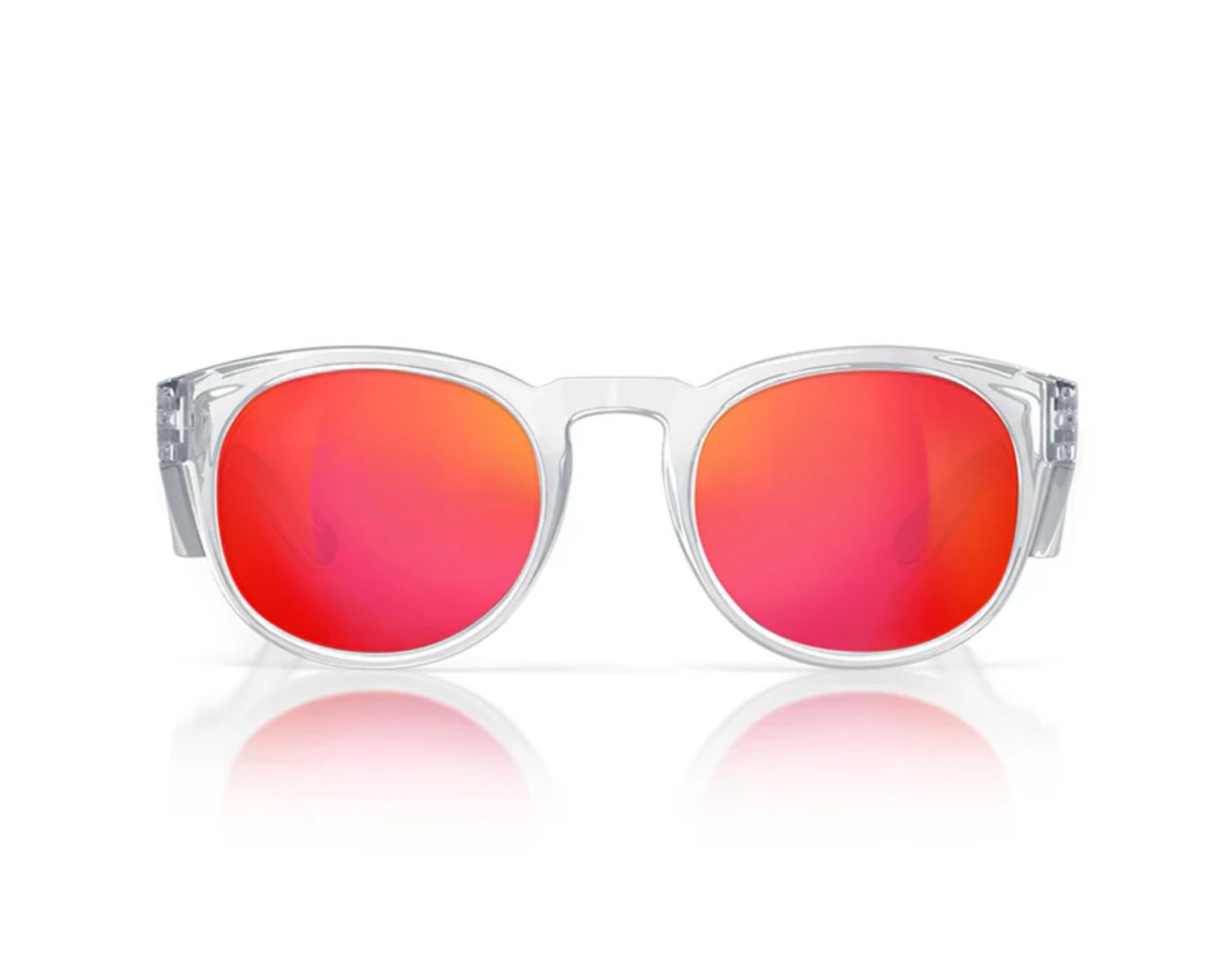 SafeStyle Cruisers Clear Frame Mirrors Red Polarised Lens