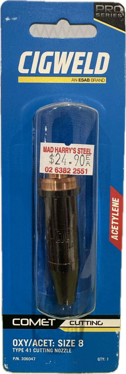 Cigweld Comet Cutting Nozzle OXY/ACET Type 41 - Size 8
