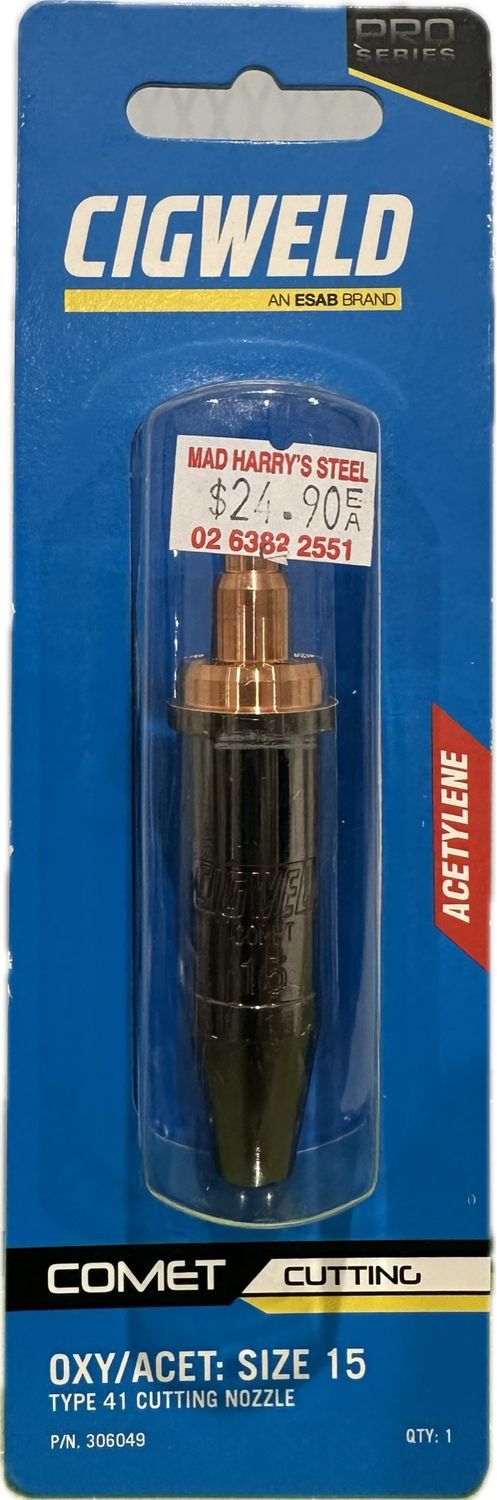 Cigweld Comet Cutting Nozzle OXY/ACET Type 41 - Size 15