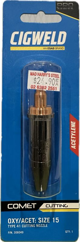 Cigweld Comet Cutting Nozzle OXY/ACET Type 41 - Size 15