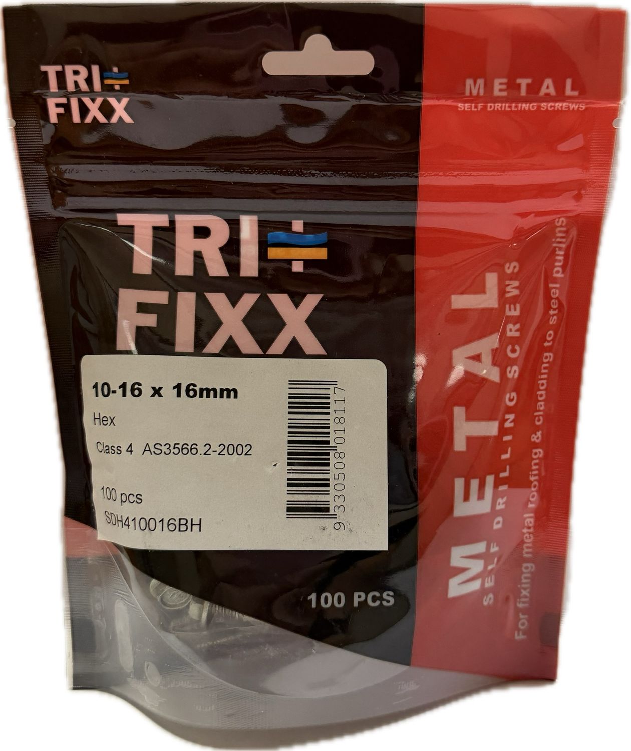 Tri Fixx 10-16 X 16mm Hex Class 4 ZINC (100 Pack)