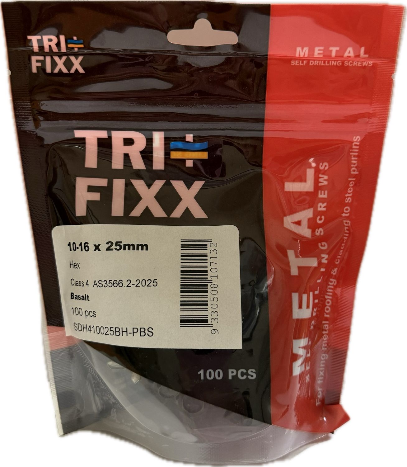 Tri Fixx 10-16 X 25mm Hex Class 4 (100 Pack)