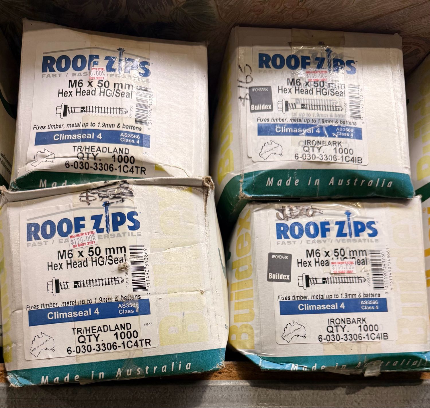 Buildex Roof Zips - QTY 1000