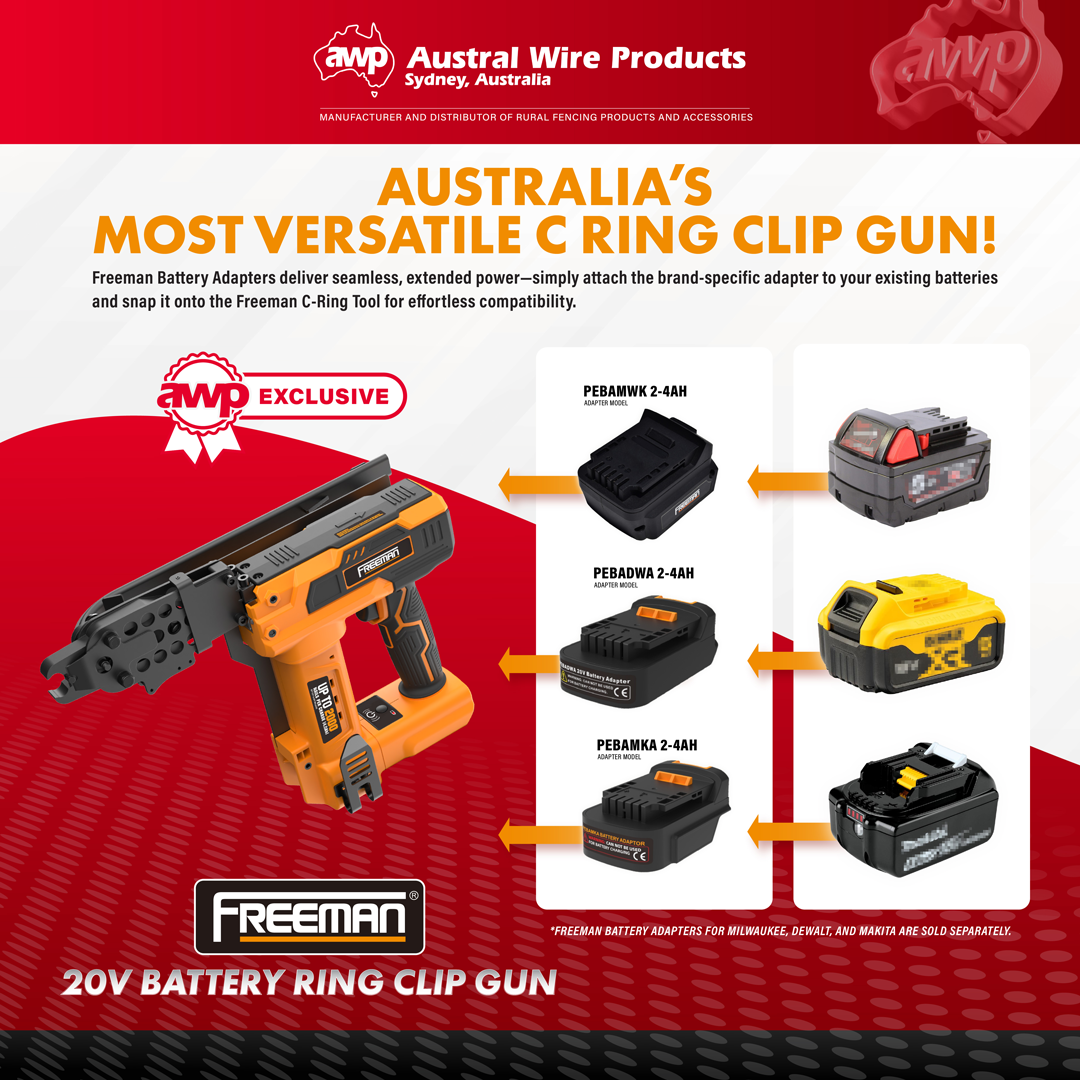 Freeman 20V Cordless Battery Ring Clip Gun