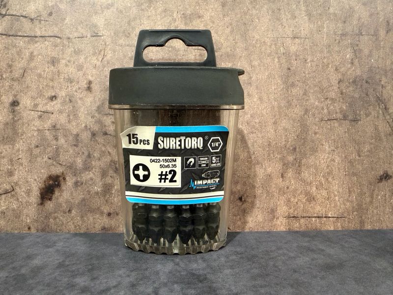 Suretorq Impact Power Bit Set - Tic Tac Case PH2 (50mm) 15 Pcs Suretorq Impact Power Bit Set - Tic Tac Case PH2 (50mm) 15 Pcs