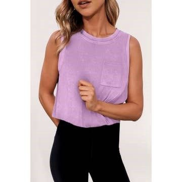 Mineral Wash Casual Tank Top