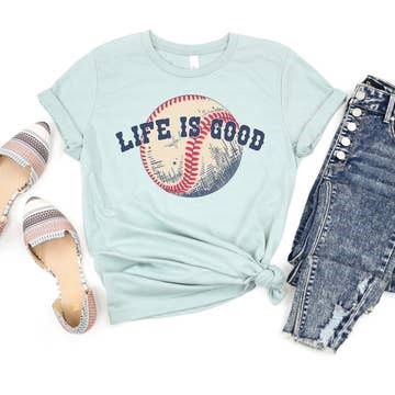 Life is Good Baseball Tee