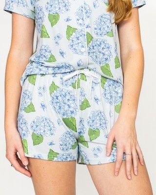 Hydrangea Sleep Shorts Illusion/Blue/Green