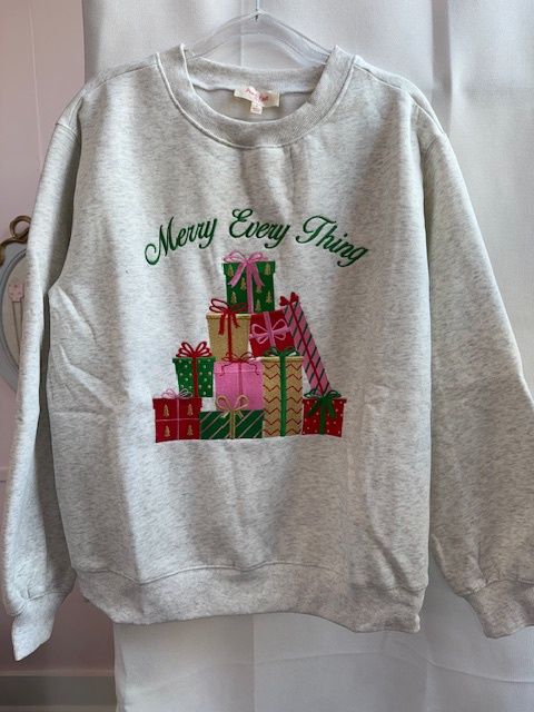 Merry Everything Metallic Fleece Sweatshirt