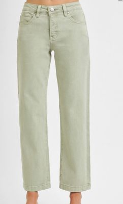 TUMMY CONTROL MID RISE ANKLE STRAIGHT JEANS