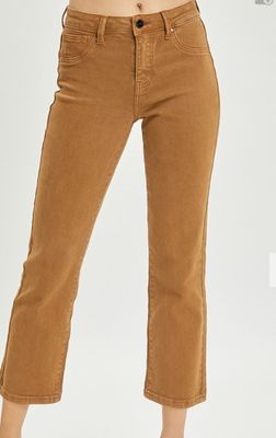 MID RISE STRAIGHT CROP JEANS