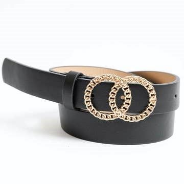 Double Chain Ring Buckle Belt