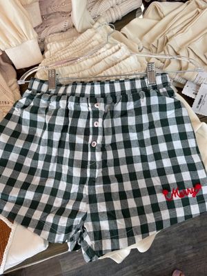 Merry Pom Pom Gingham Shorts