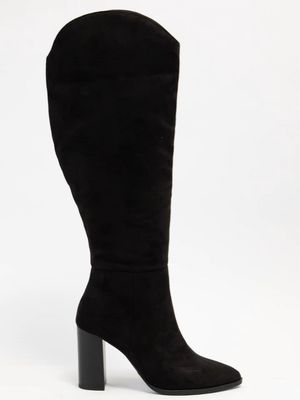 Fallal Faux Suede Pointed-Toe Knee High Boots