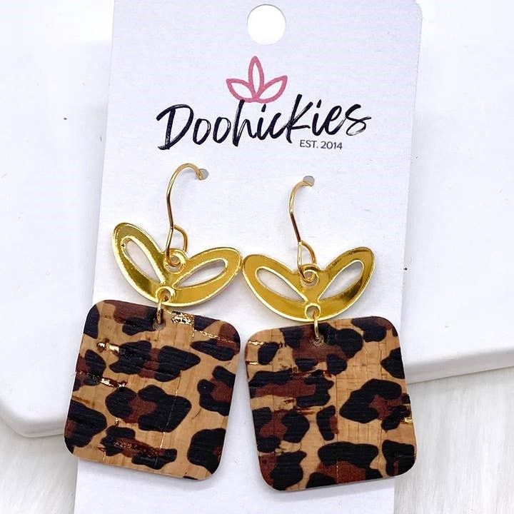 Leopard Bow Earrings