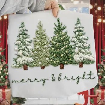 Merry and Bright Trees Faux Yarn