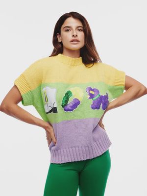 Mardi Gras Icon Sweater Vest