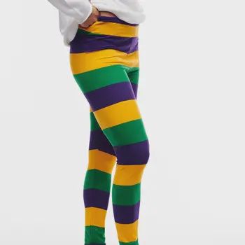 Traditional Mardi Gras leggings