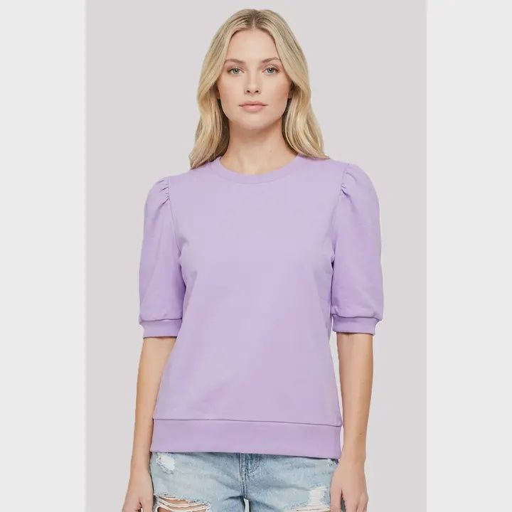 Puff Sleeve Light Sweatshirt