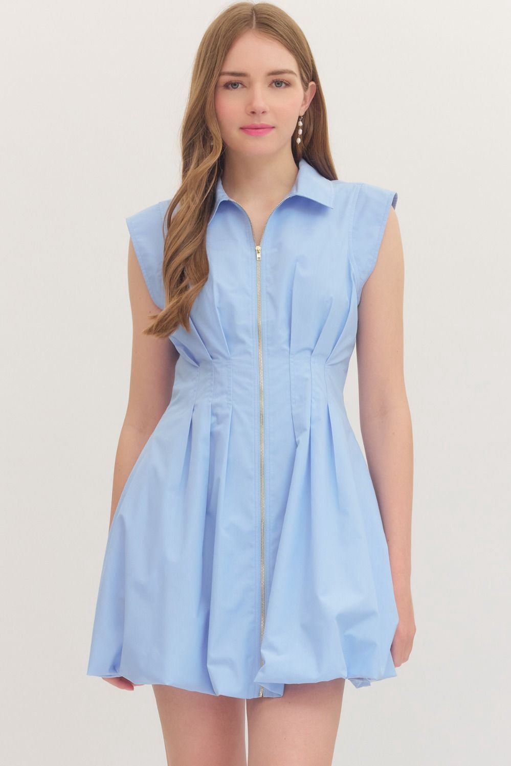 Solid sleeveless mini dress