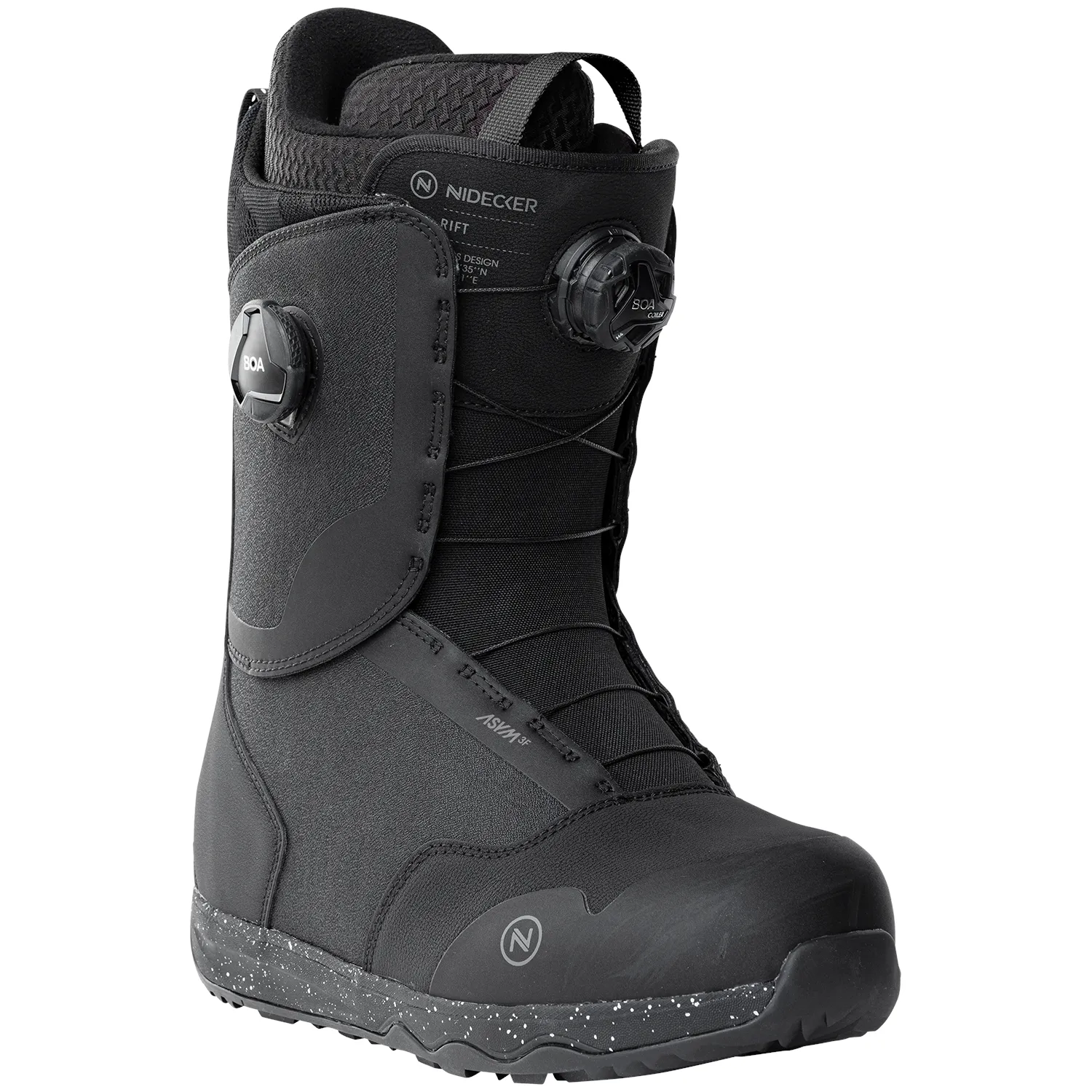 NEW 2025 Nidecker Men&#39;s Rift Dual BOA Snowboard Boot Black