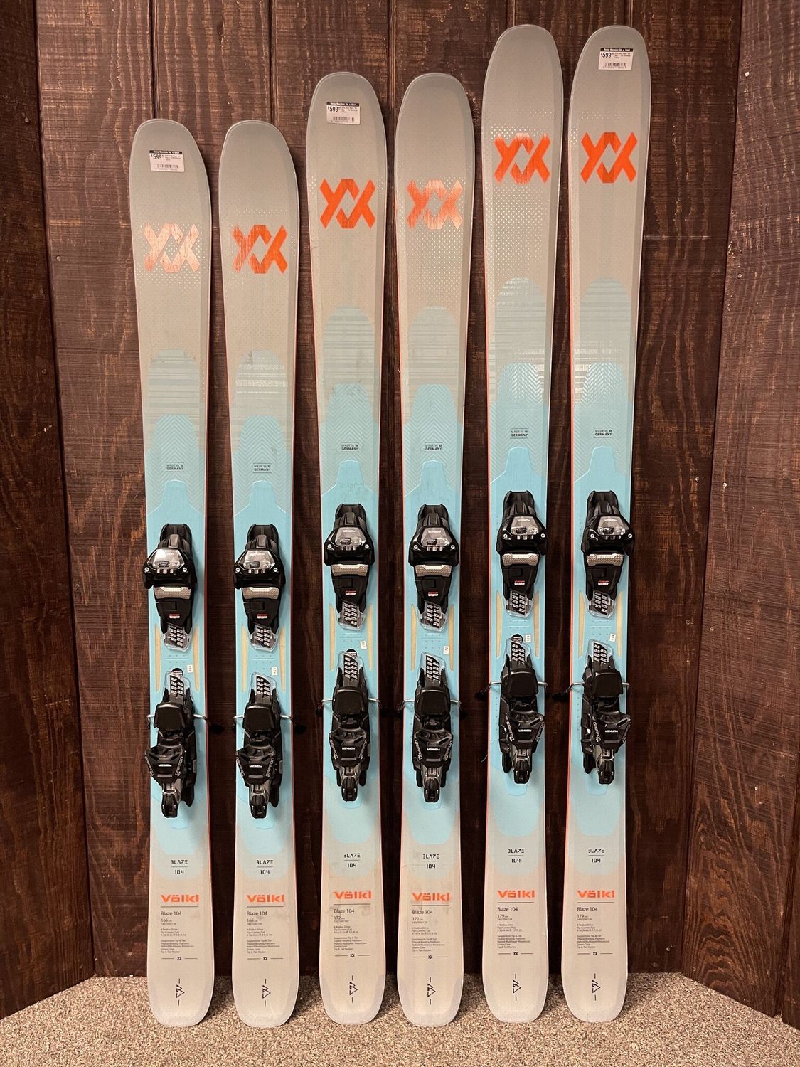 2025 Volkl Blaze 104 Skis + TCX Bindings