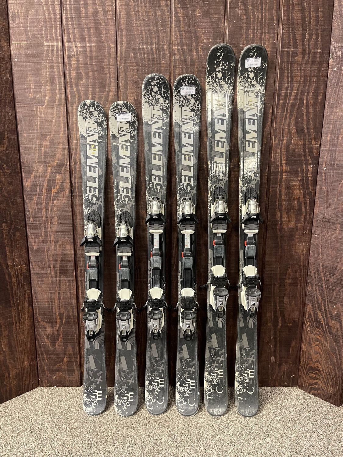 5Th Element TXT Twin Tip Jr Skis + Marker 10 Fastrak Bindings