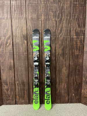 Elan Pinball Pro Kids Skis, Green + Elan Bindings