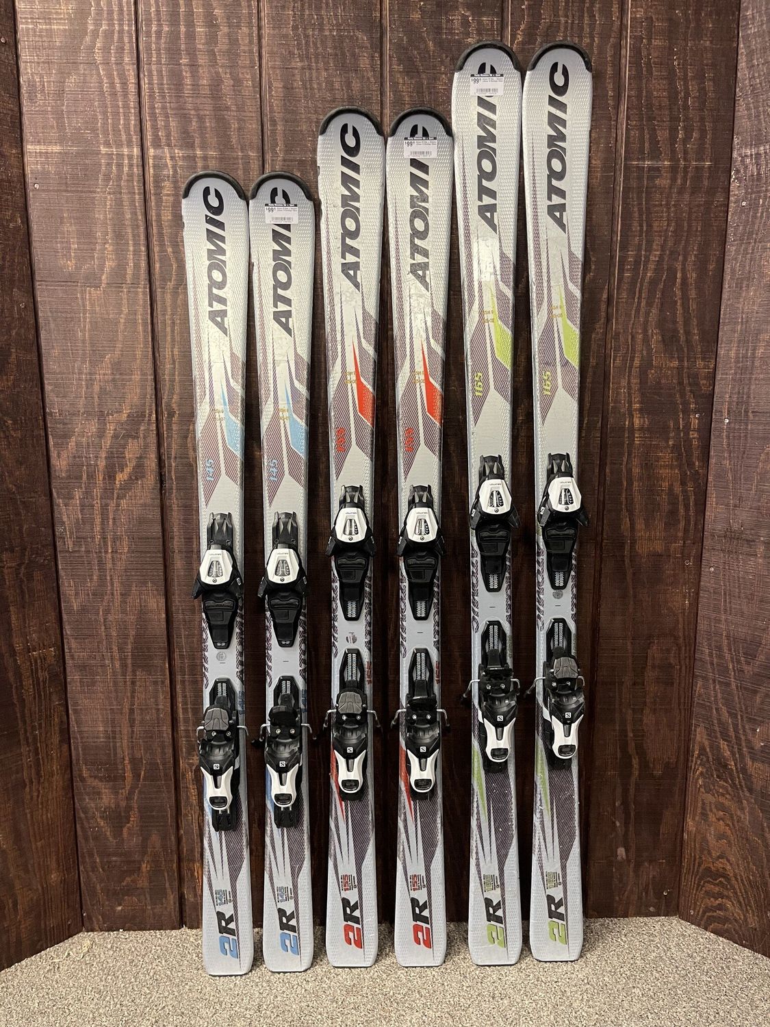 Atomic 2R Skis + Salomon Lithium 10 Bindings