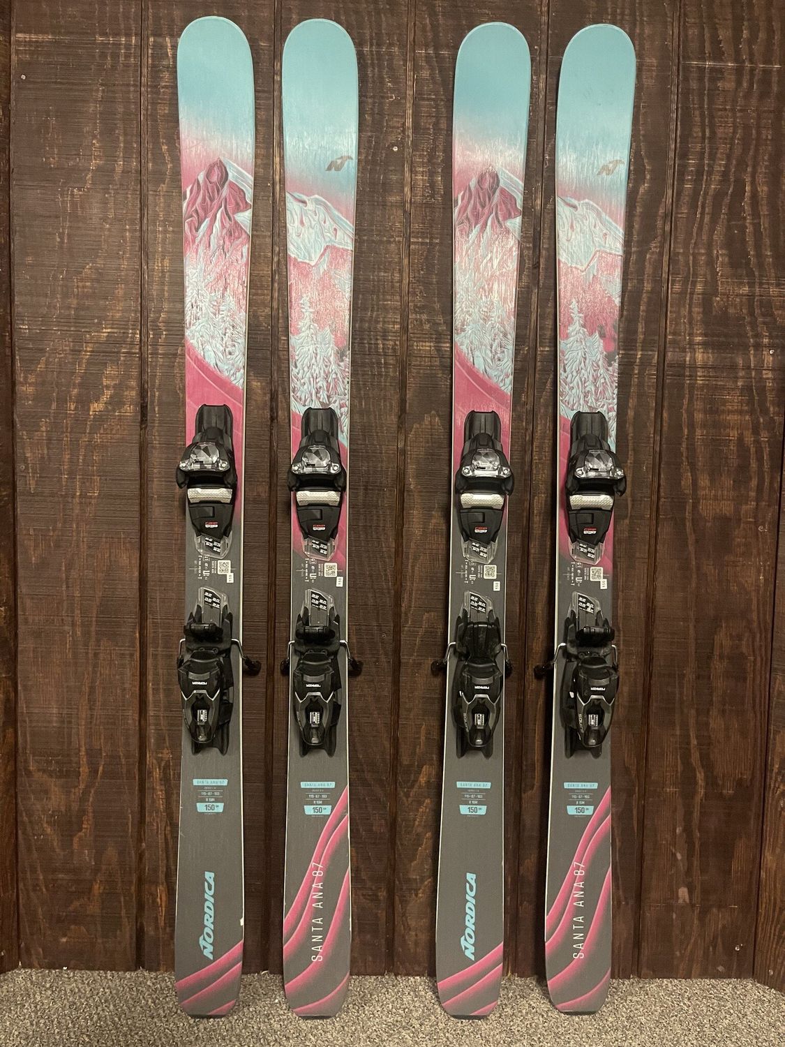 2025 Nordica Santa Ana 87 Skis + Squire Bindings