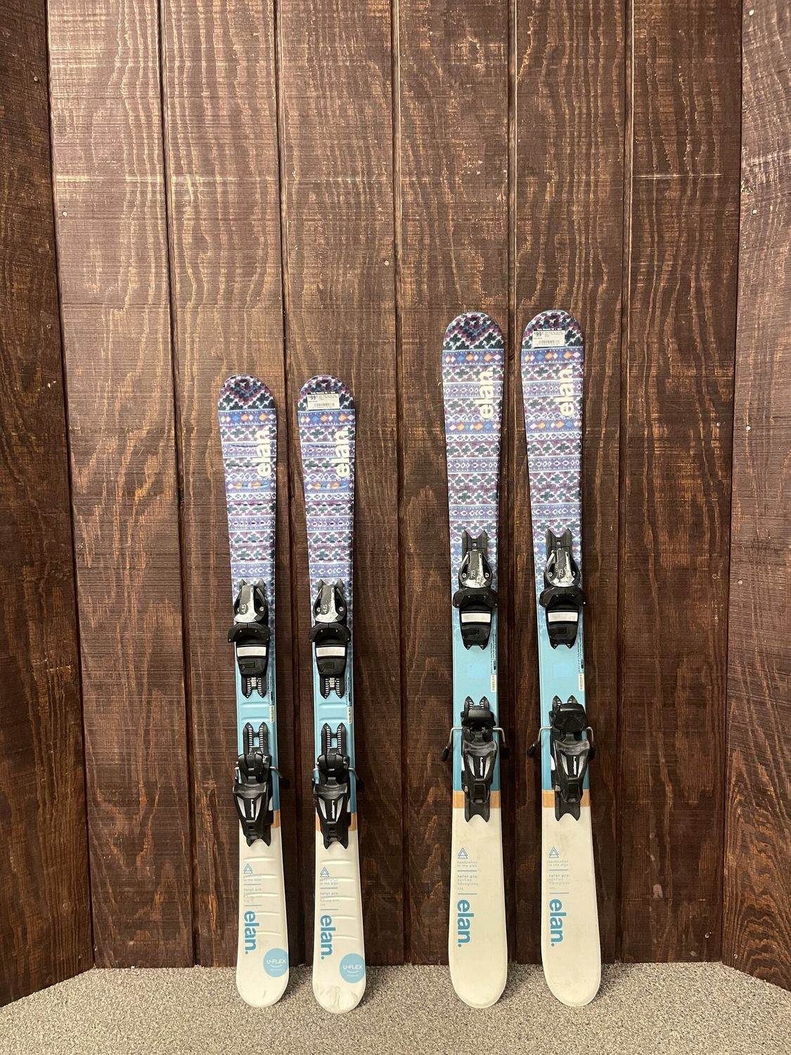 Elan Twist Pro Kids Skis, Blue + Elan Bindings