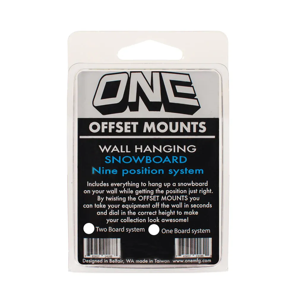 One Ball Off Set Wall Hanging Mounts (Two Boards)