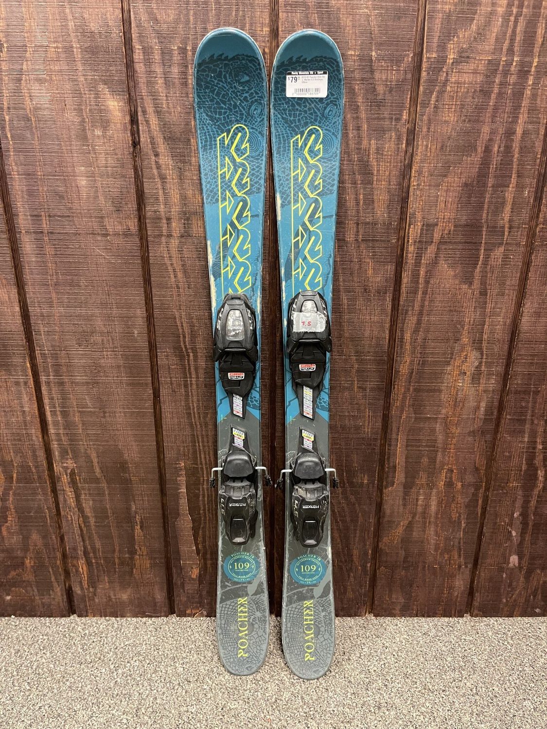 2019 K2 Poacher Kids Ski + Marker 4.5 Bindings, 109cm