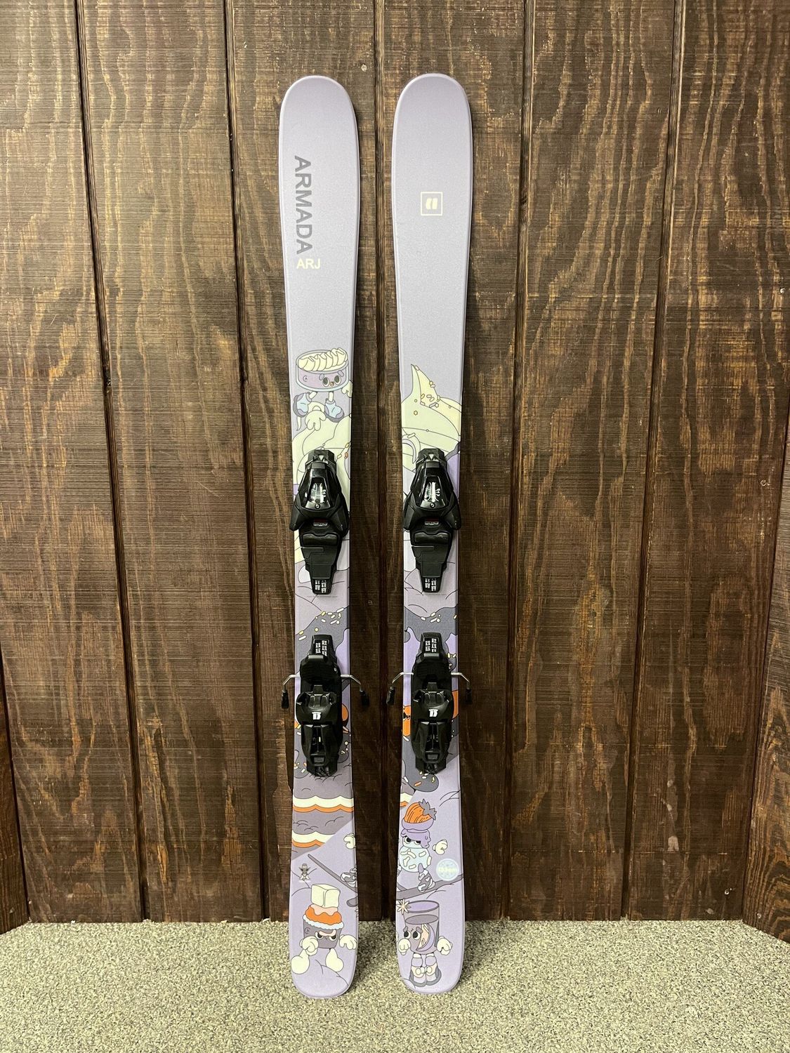 New 2025 Armada ARJ Kids Skis + C5 GripWalk Bindings, Size 133cm