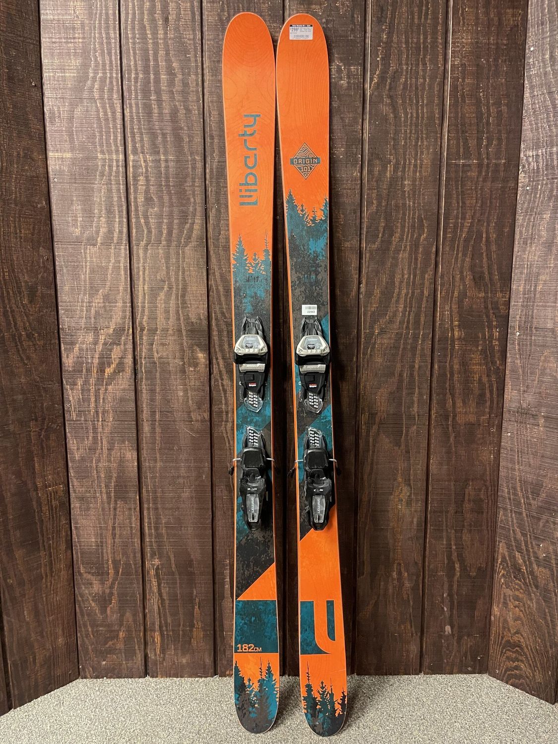 2023 Liberty Origin 101 Skis + Marker Griffon Bindings, Size 182cm