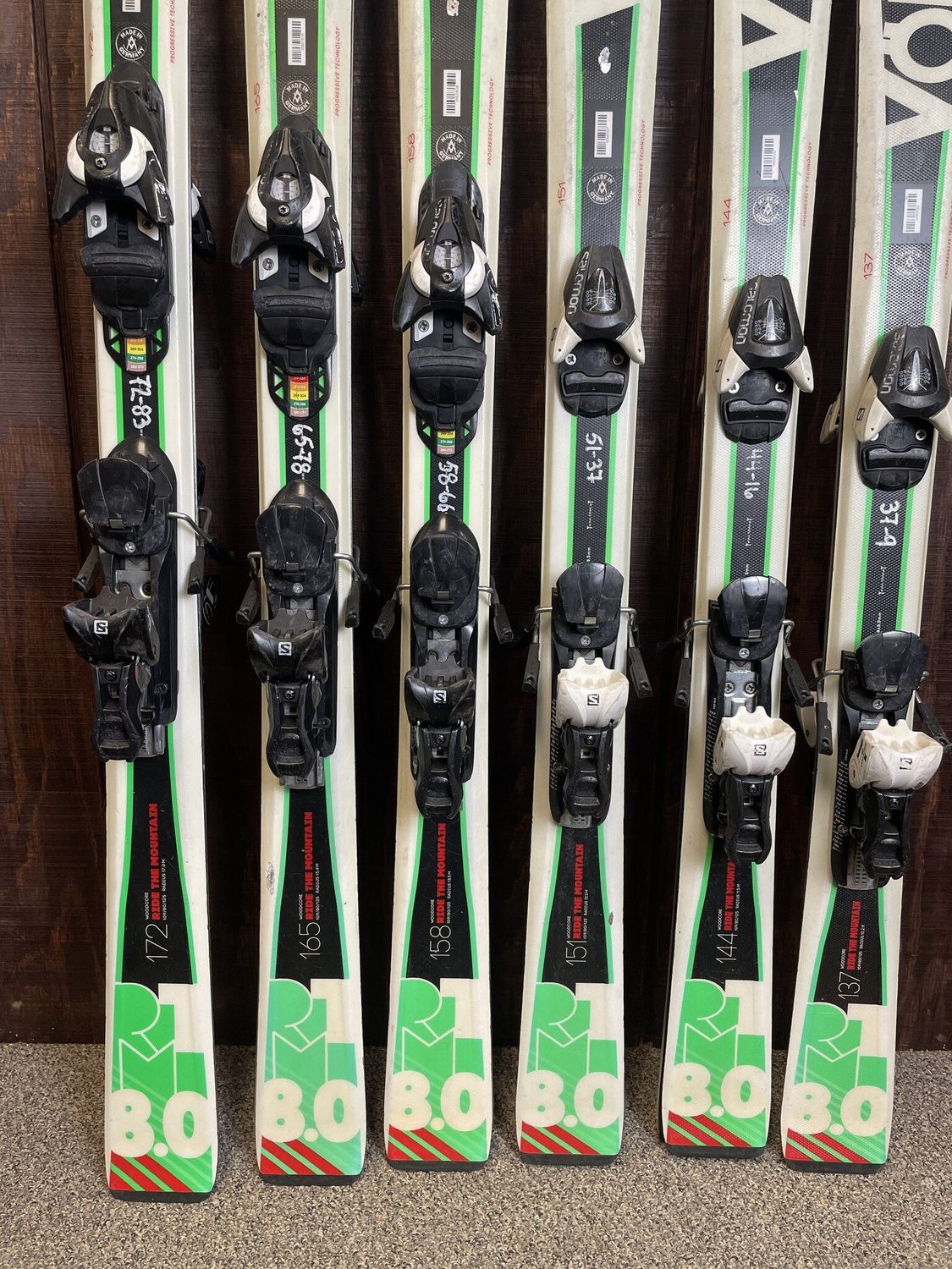 2018 Volkl RTM 8.0 Skis + Salomon L10 Adjustable Bindings