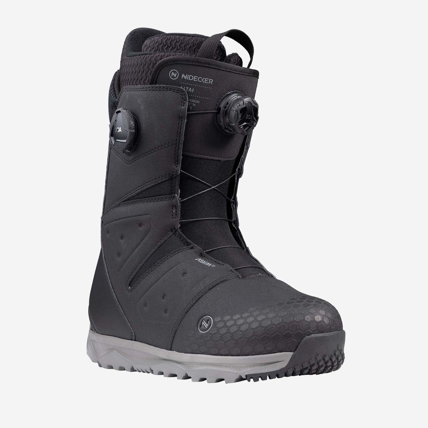 NEW 2025 Nidecker Men&#39;s Double Boa Altai Snowboard Boots, Color: Black, Size: Size 7