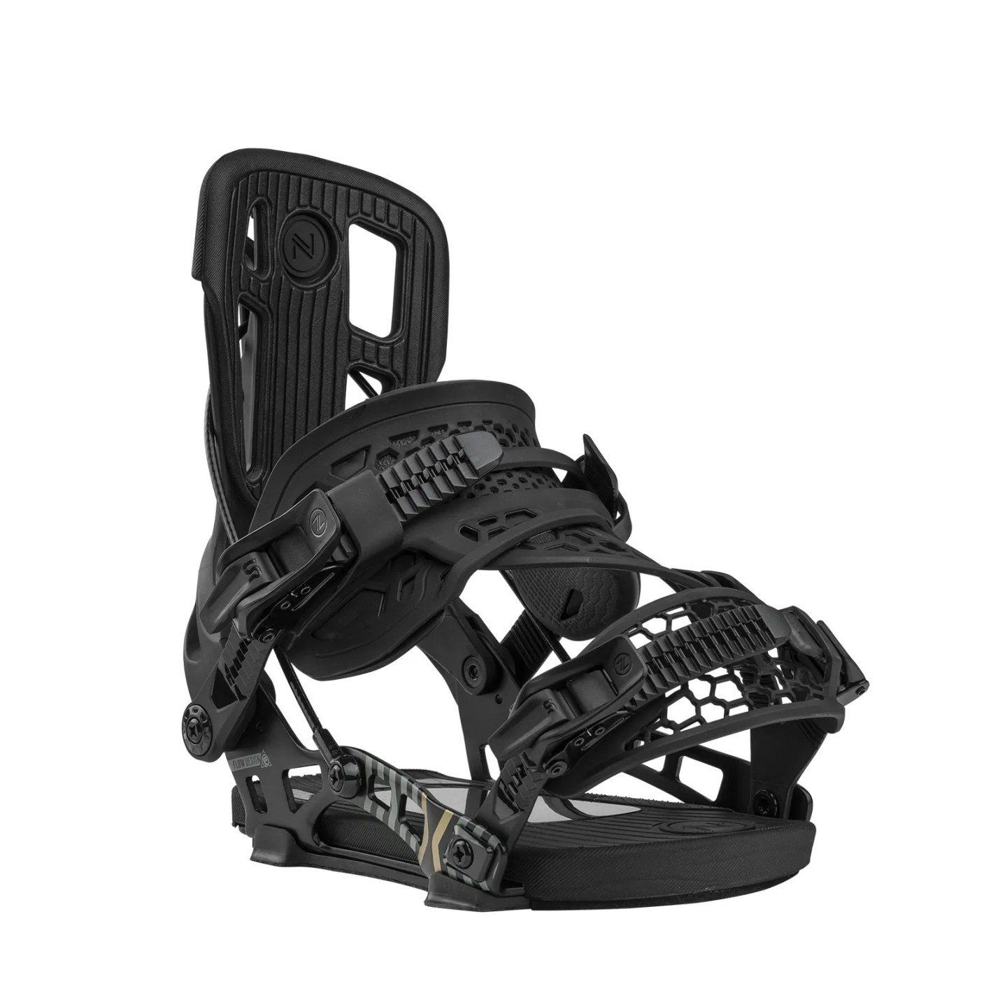 NEW 2026 Nidecker Men&#39;s NX2 Hybrid Snowboard Bindings, Color: Black, Size: XLarge