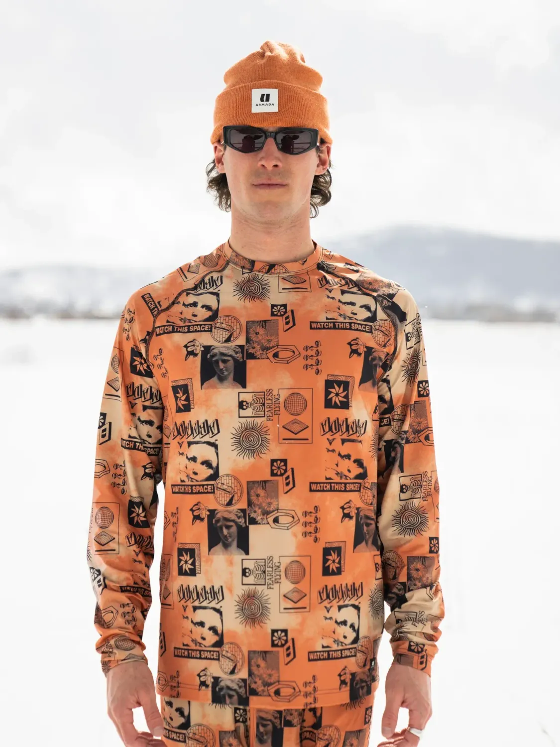 NEW Armada Men&#39;s Contra Base Layer Top, Color: Graphic, Size: Size Large