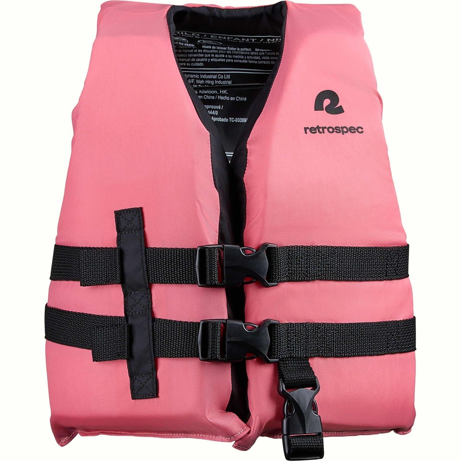 NEW Retrospec Bobbin&#39; Life Jacket Child PFD, Color: Pink Lemonade