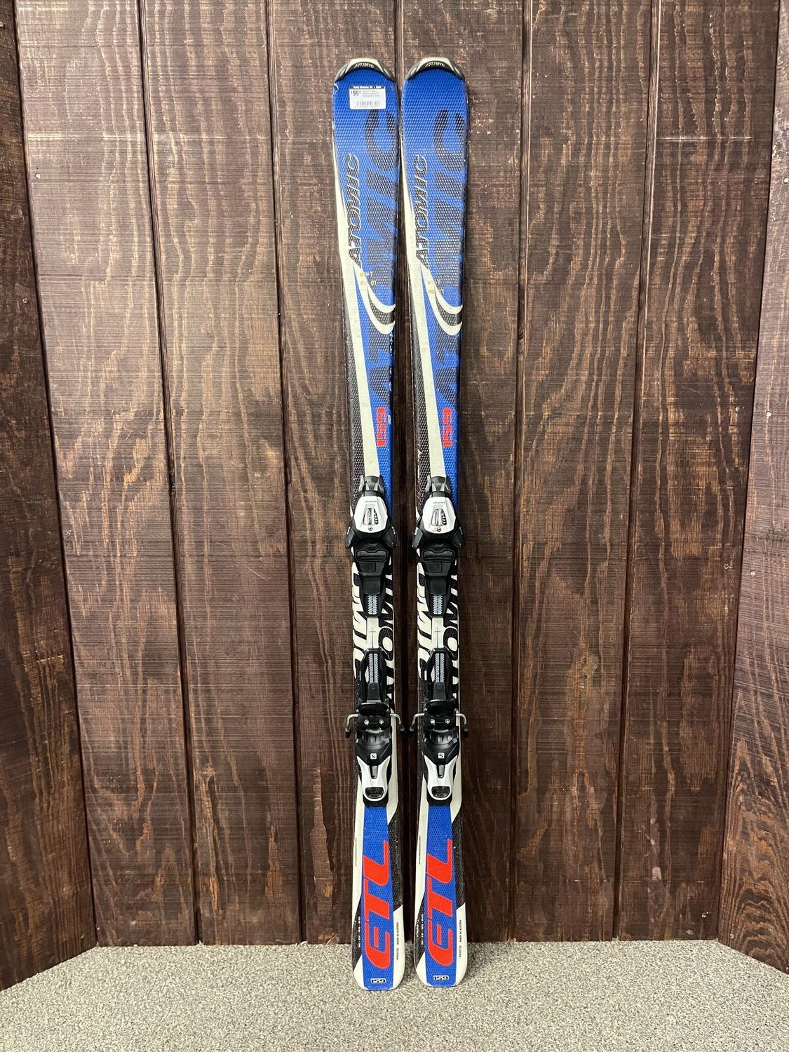 Atomic ETL Skis + Salomon Lithium 10 Bindings, Color: Blue, Size: 159cm