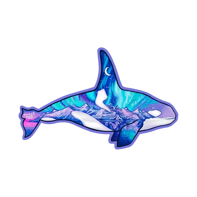 NEW Noso Clothing Patch Large, Color: AURORA ORCA