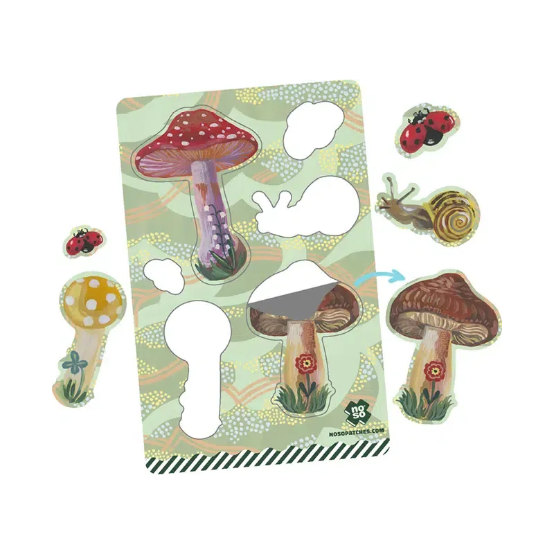 NEW Noso Clothing Patch Sheet, Color: MUSHROOMS DAZZITS