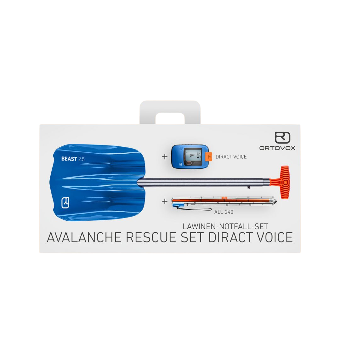 NEW Ortovox Avalanche Rescue Set Diract Voice Premium -  Beacon, Probe, Shovel