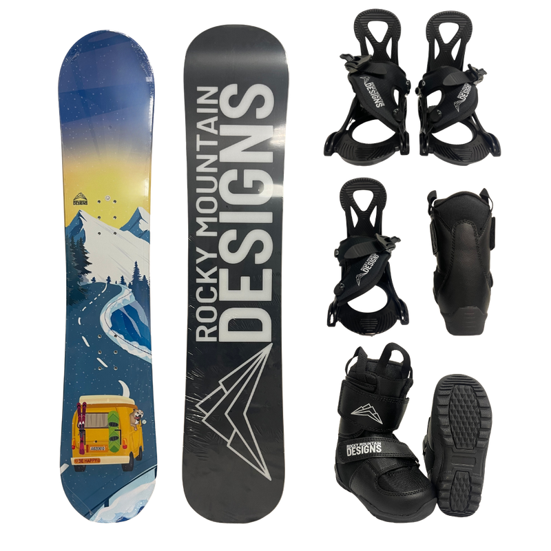 キッズスノーボードセット NEW 2026 KIDS BUNDLE (Be Happy Snowboard+ Slush Boots+ EZ Bindings)
