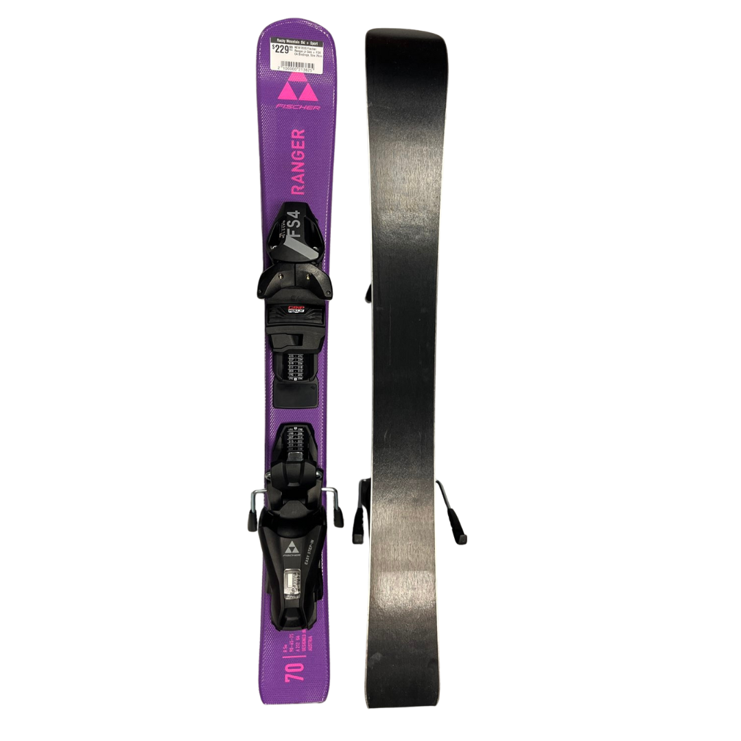 NEW 2026 Fischer Ranger Jr Skis + FS4 CA Bindings, Size 70cm