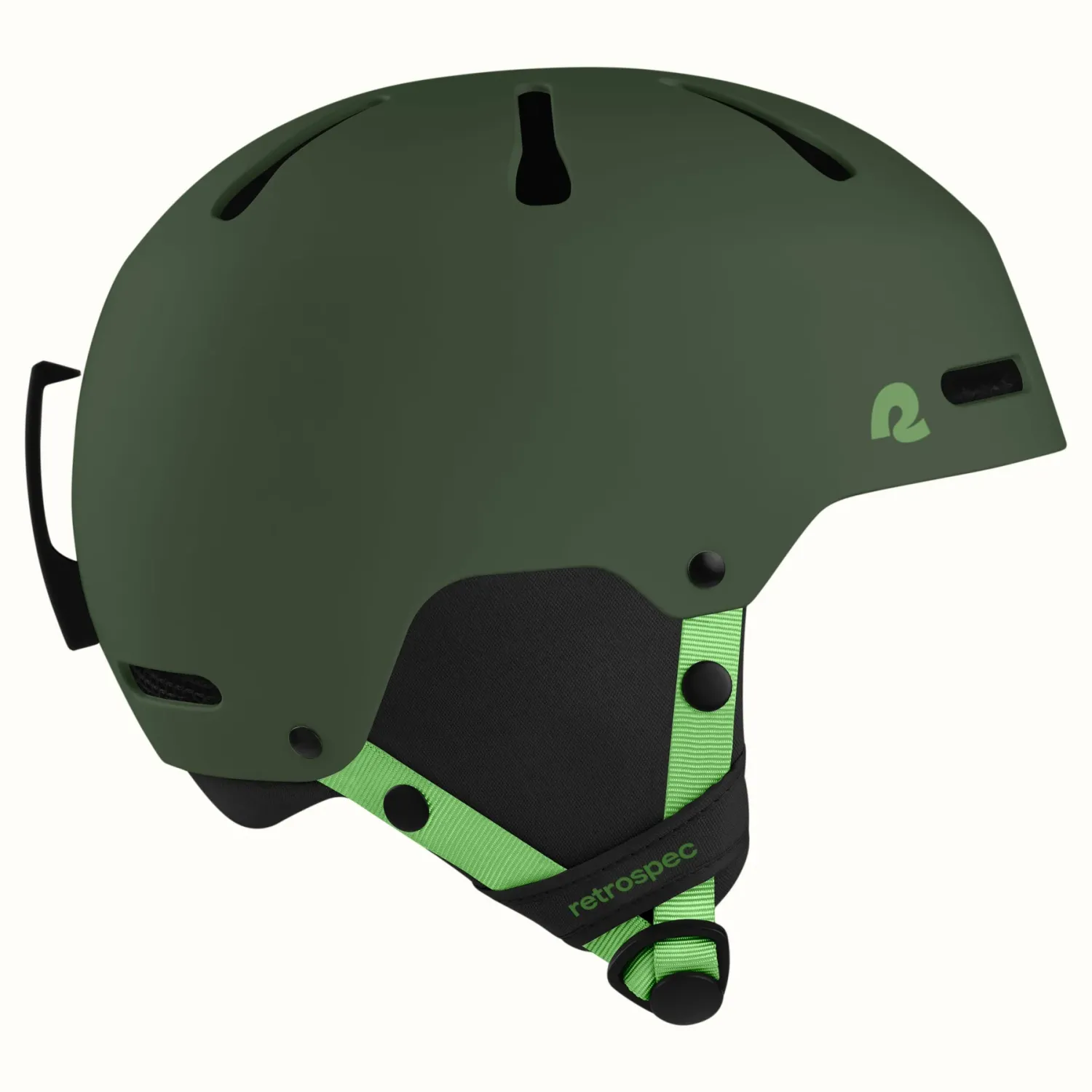 NEW 2026 Retrospec Comstock Kids Ski Snowboard Helmet, Color: Matte Forest, Size: 48-51cm