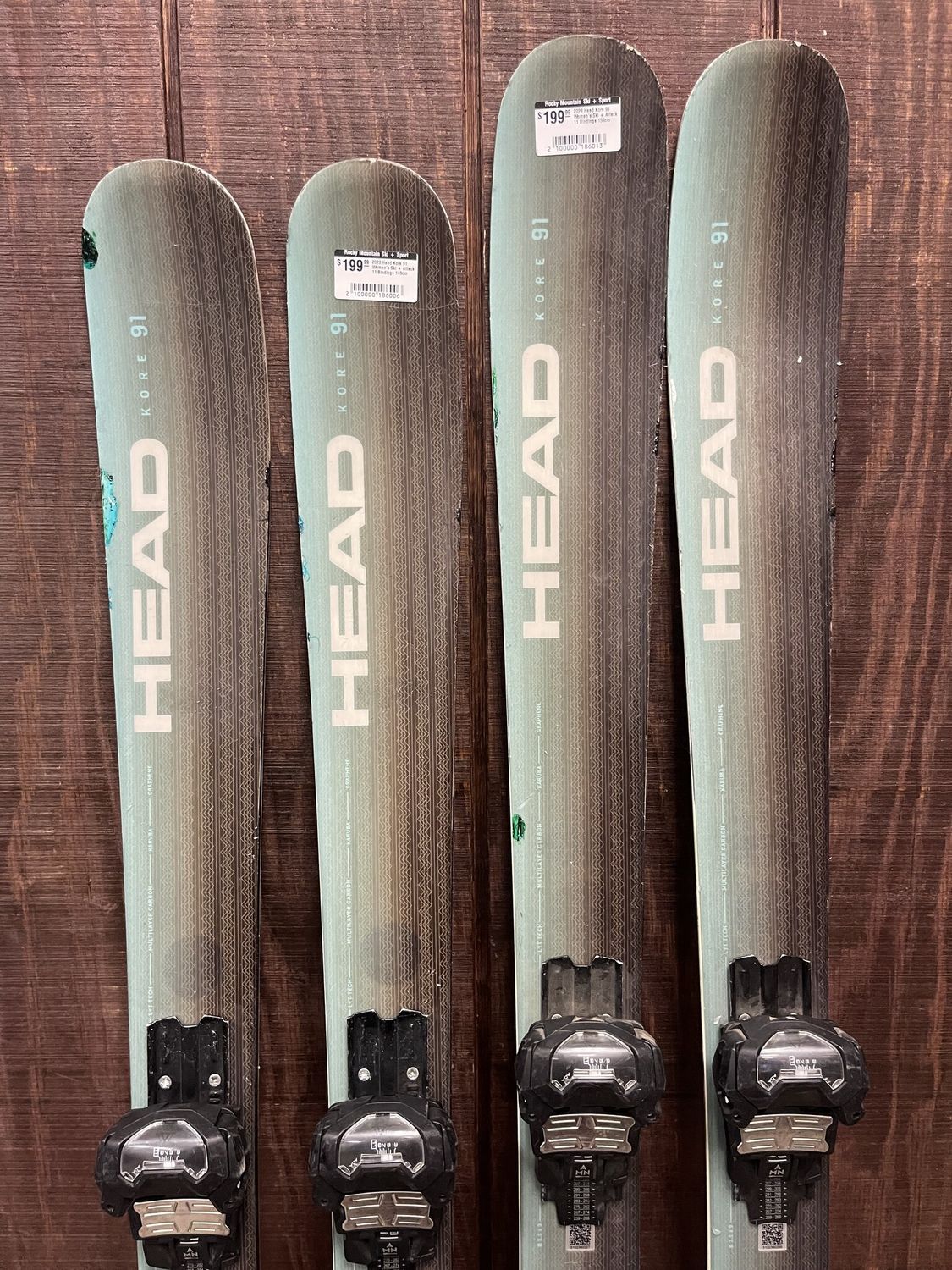 2023 Head Kore 91 Women's Skis + Attack 11 Bindings