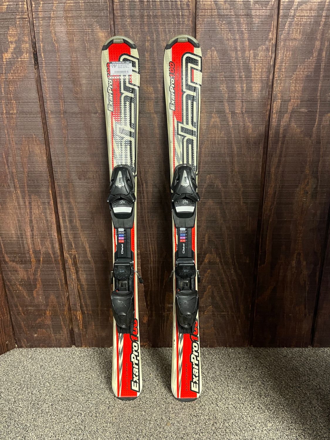 Elan ExarPro Kids Skis, Elan ESP 4.5 Demo Bindings, Size 100 cm.